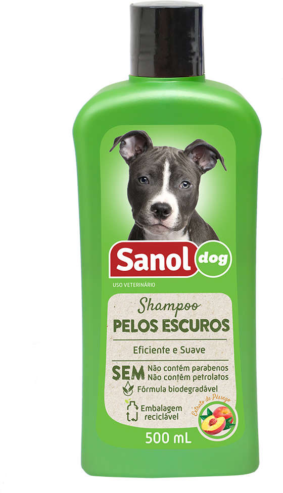 Shampoo Sanol Dog Pelos Escuros para Cães