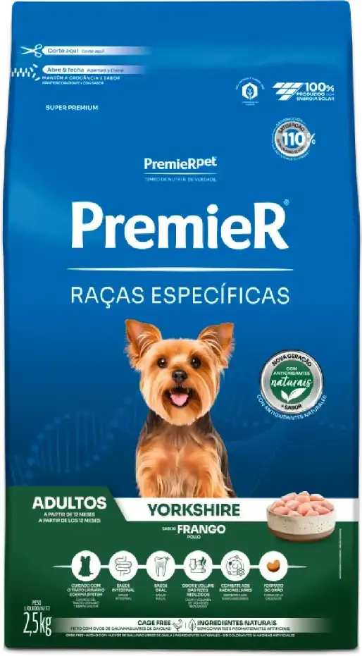 PremieR Raças Específicas para Yorkshire Adultos Sabor Frango 2,5kg