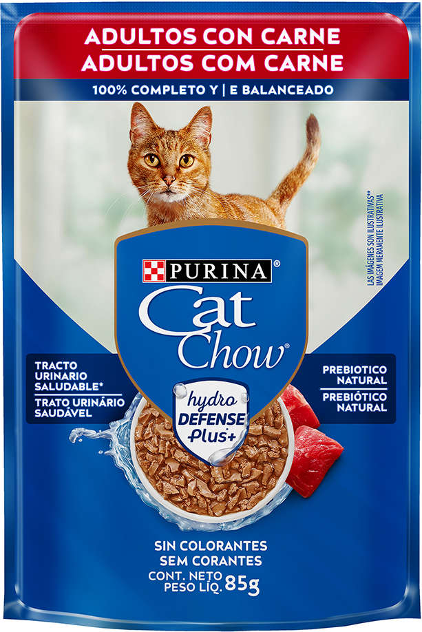 Ração Úmida Nestlé Purina Cat Chow Sachê Adultos Carne ao Molho