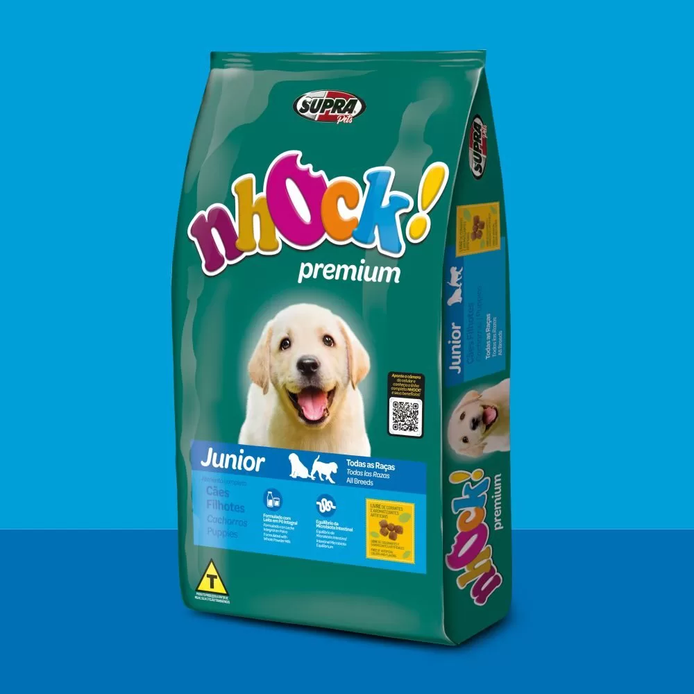 Ração Seca Nhock Junior para Cães Filhotes de Todos os Tamanhos