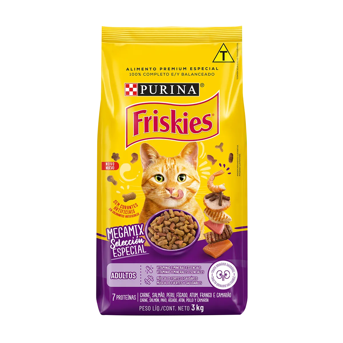 Ração Seca Nestlé Purina Friskies Megamix para Gatos Adultos