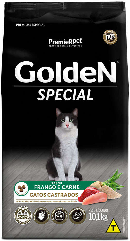 GoldeN para Gatos Castrados Special Sabor Frango e Carne 10,1kg
