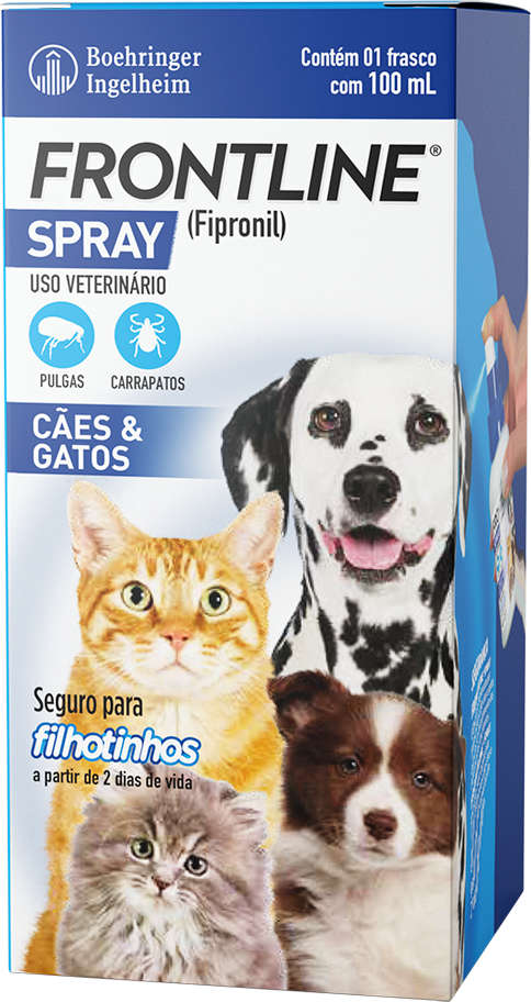 Antipulgas e Carrapatos Frontline Spray 100 mL para Cães e Gatos