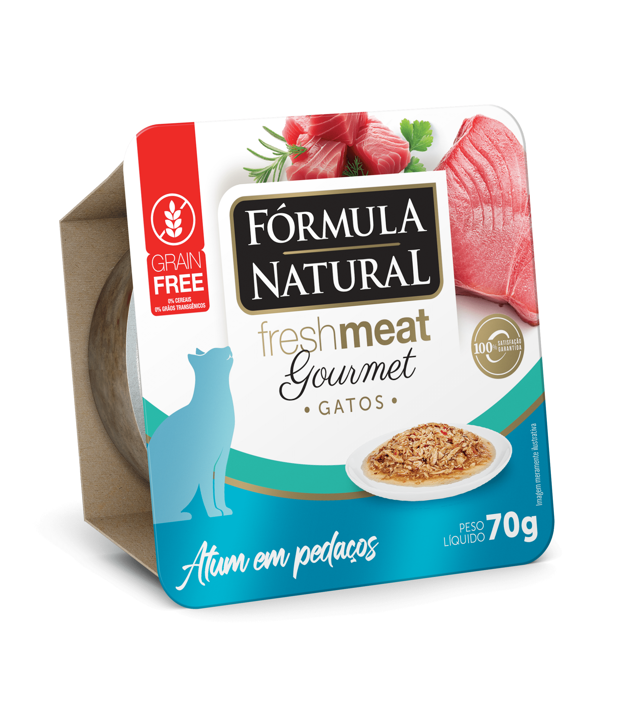 Fórmula Natural Fresh Meat Gourmet para Gatos Sabor Atum em Pedaços 70g