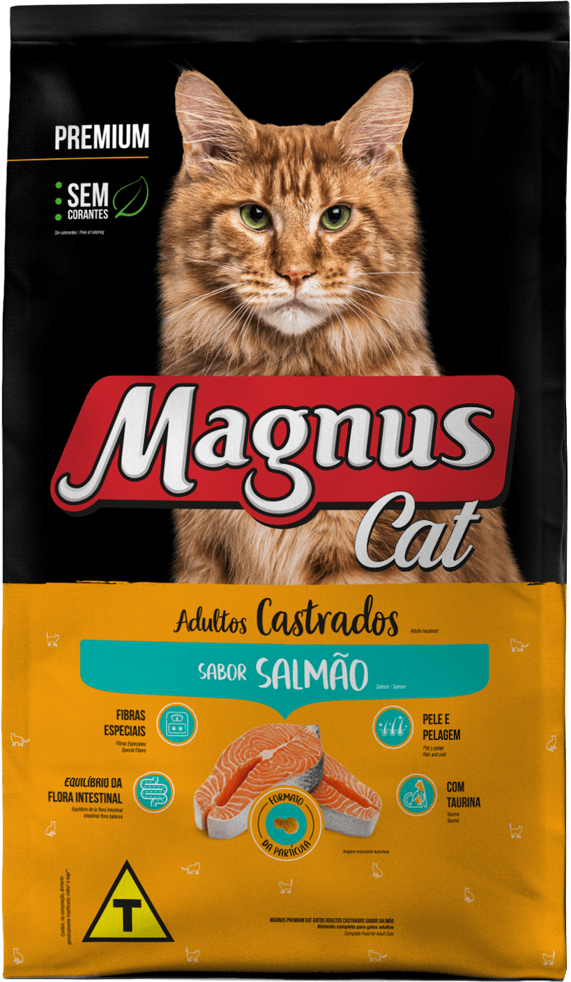 Magnus Cat para Gatos Castrados Sabor Salmão 10,1kg