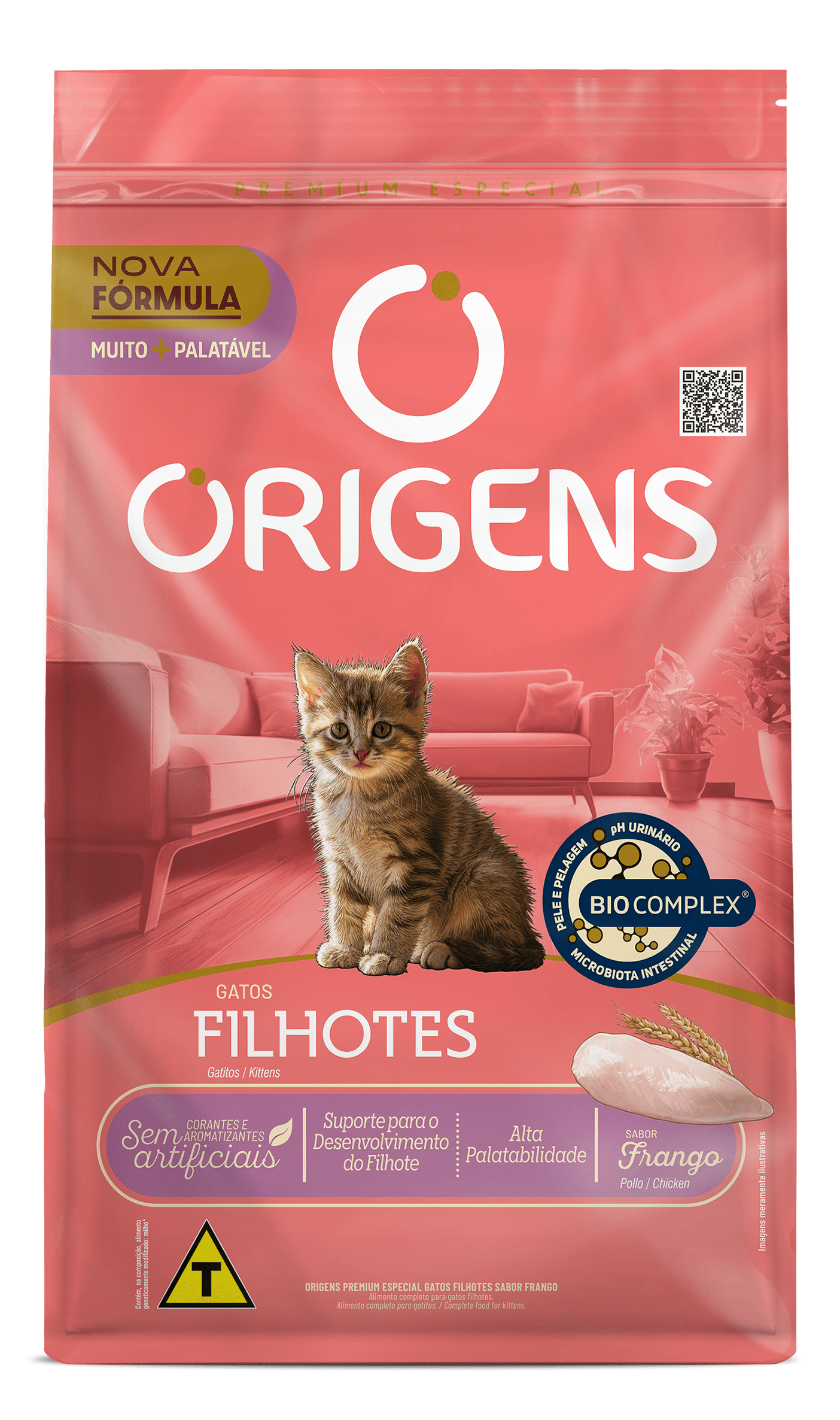 Origens para Gatos Filhotes Sabor Frango 1kg