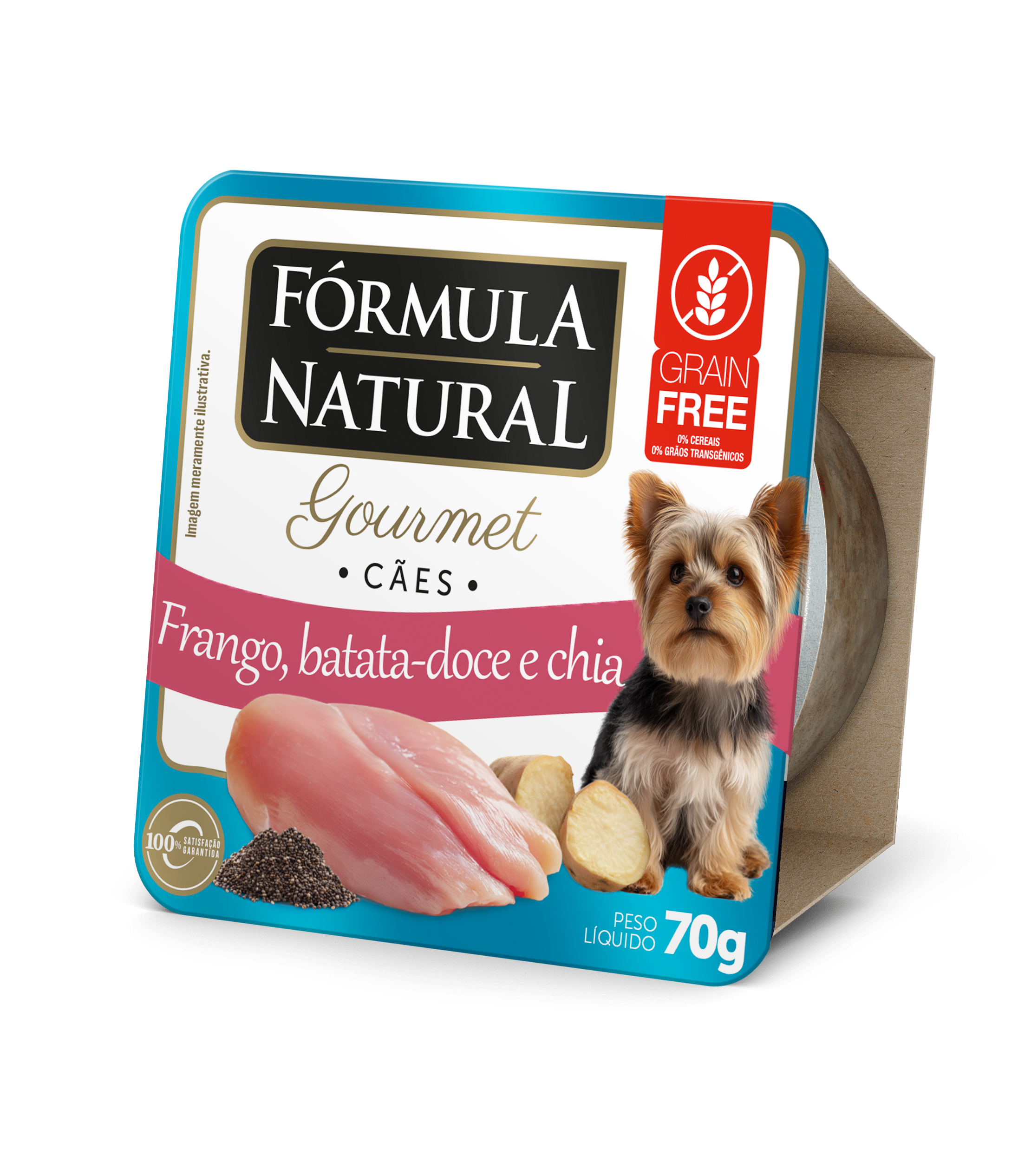 Ração Úmida Fórmula Natural Fresh Meat Gourmet para Cães Sabor Frango, Batata Doce e Chia