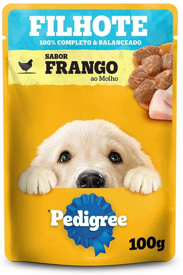 Ração Úmida Pedigree Sachê Frango ao Molho para Cães Filhotes