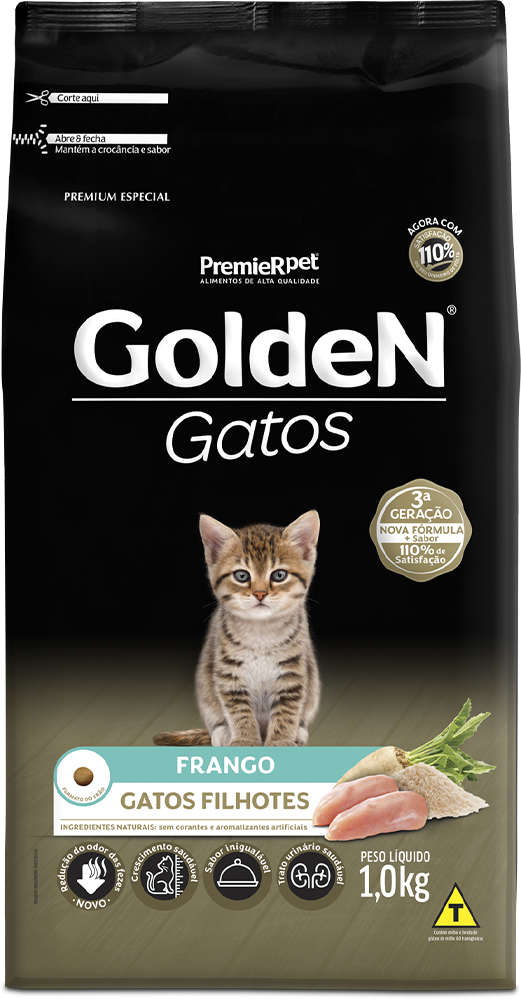 GoldeN para Gatos Filhotes Sabor Frango 1kg