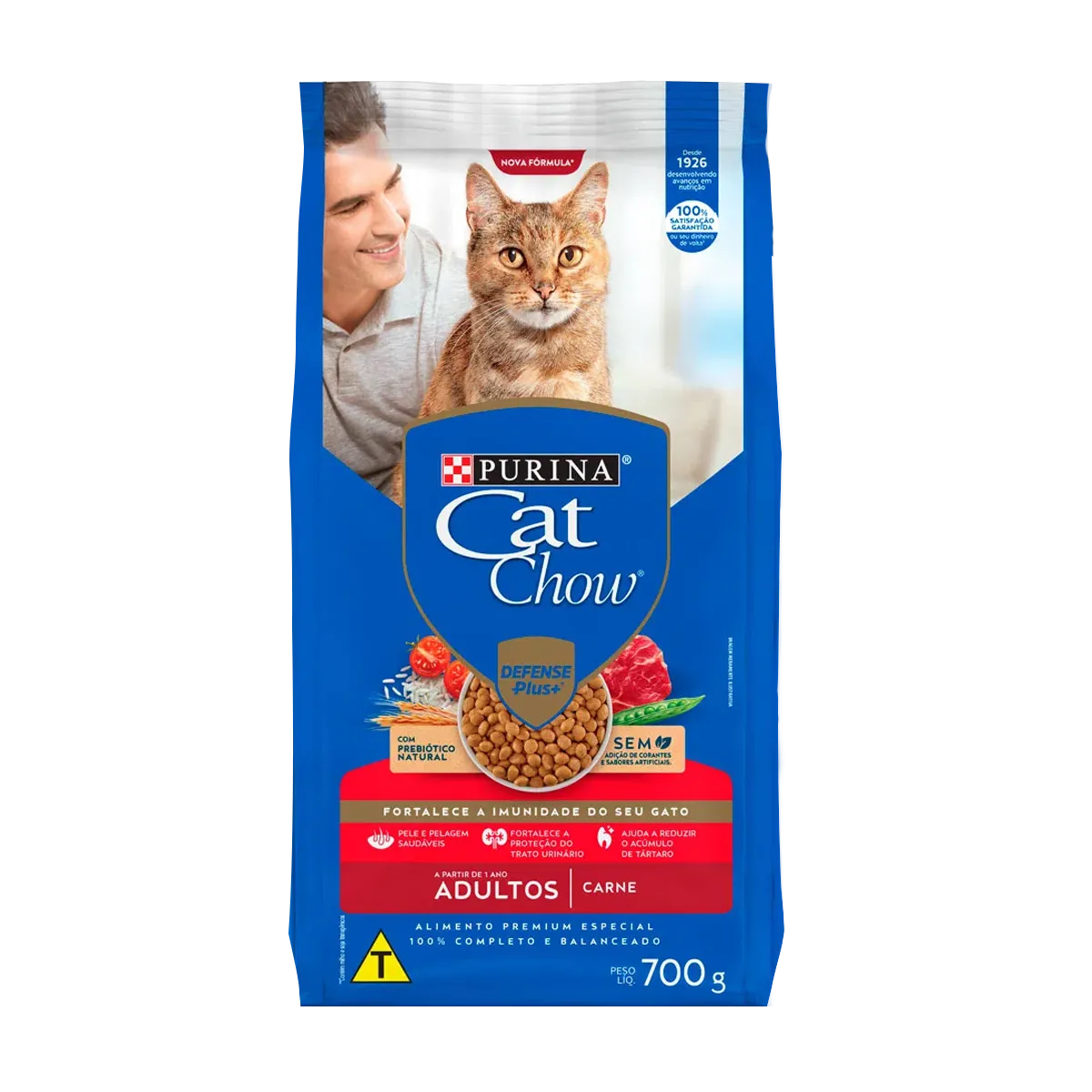 Ração Nestlé Purina Cat Chow Adultos Defense Plus Carne