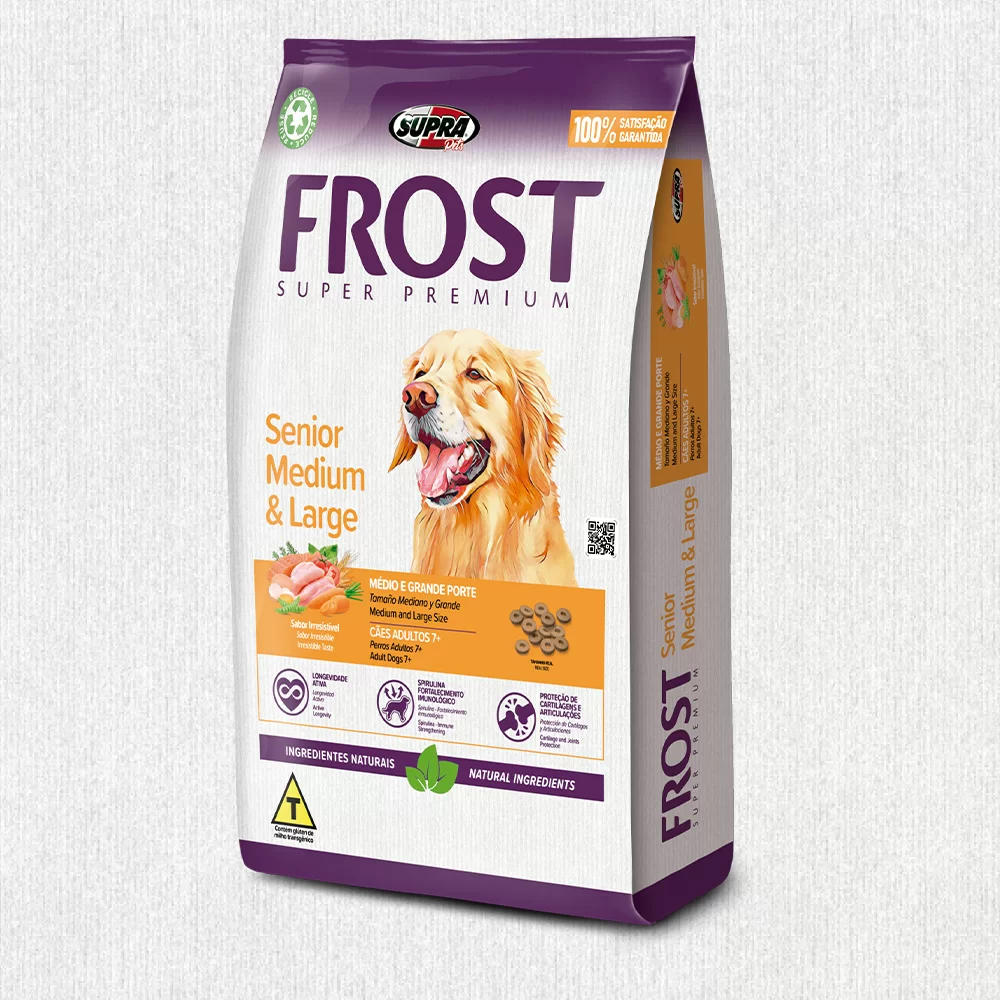 Ração Seca Frost Senior Medium & Large para Cães Adultos Raças Médias e Grandes