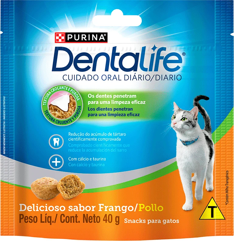 Petisco Purina DentaLife DentaLife para Gatos Adultos Sabor Frango