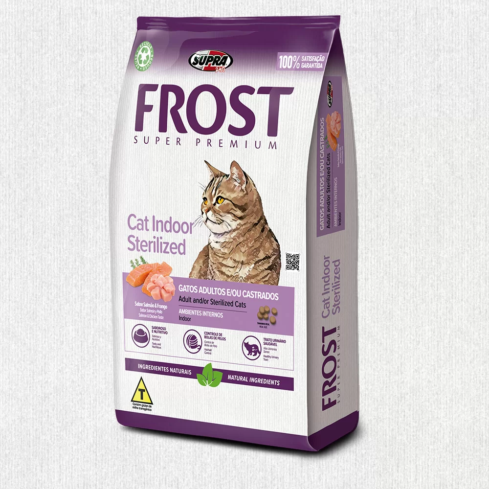 Ração Seca Frost Cat Indoor Sterilized Gatos Castrados
