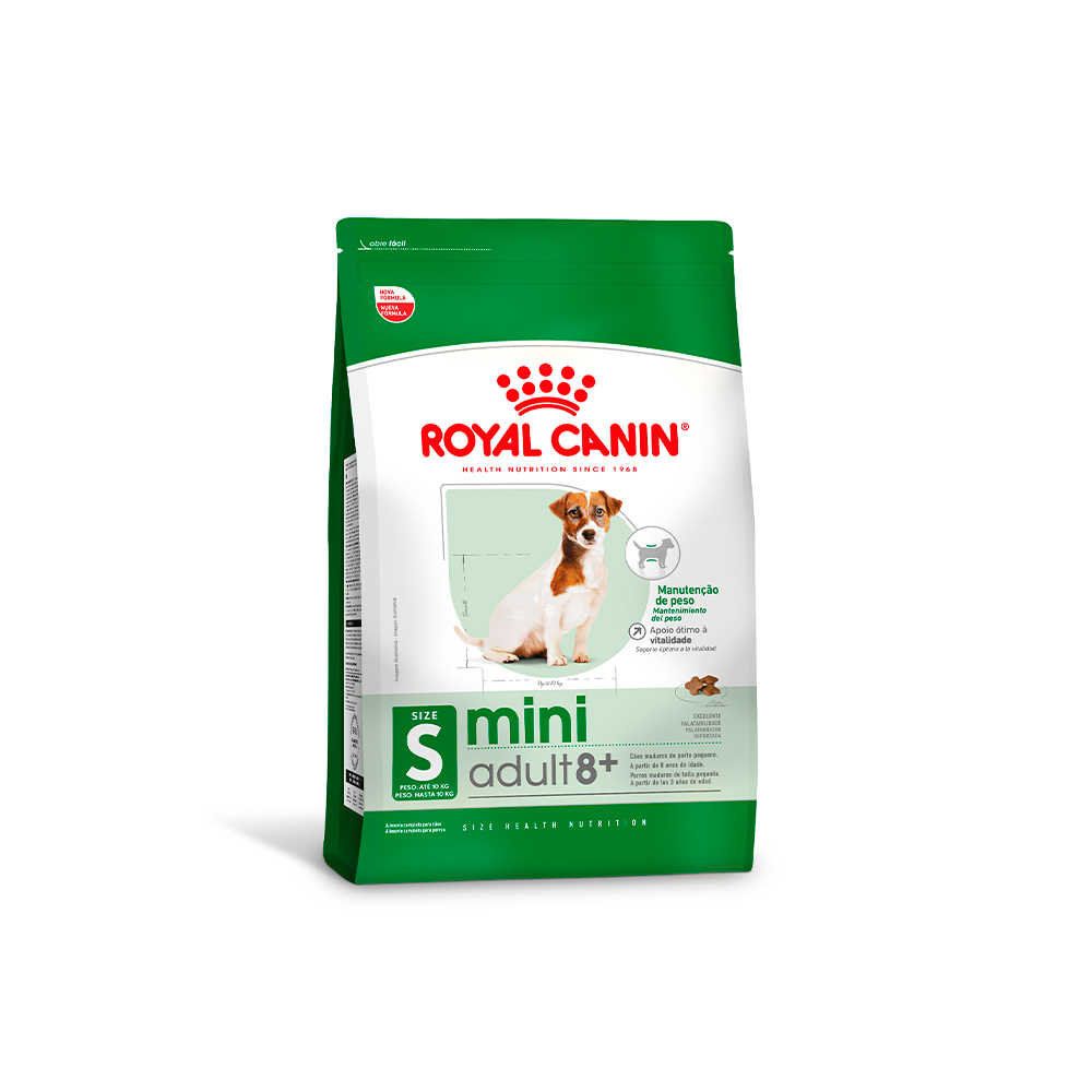 Ração Royal Canin Mini Adult 8+ para Cães Adultos de Raças Pequenas com 8 Anos ou mais