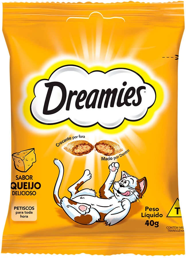 Petisco Dreamies para Gatos Adultos Sabor Queijo