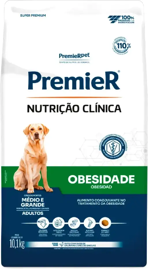 PremieR Nutrição Clínica Obesidade para Cães Adultos Porte Médio e Grande 10,1kg