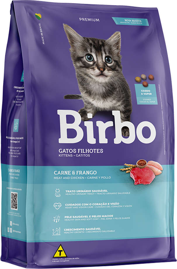 Ração Seca Birbo Carne e Frango para Gatos Filhotes