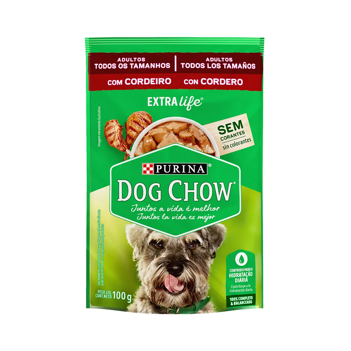 Ração Úmida Nestlé Purina Dog Chow Cordeiro para Cães Adultos de Todos os Tamanhos