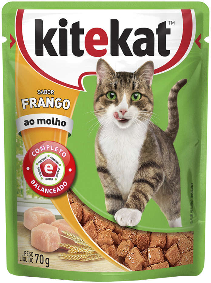 Ração Kitekat Sachê Frango para Gatos Adulto
