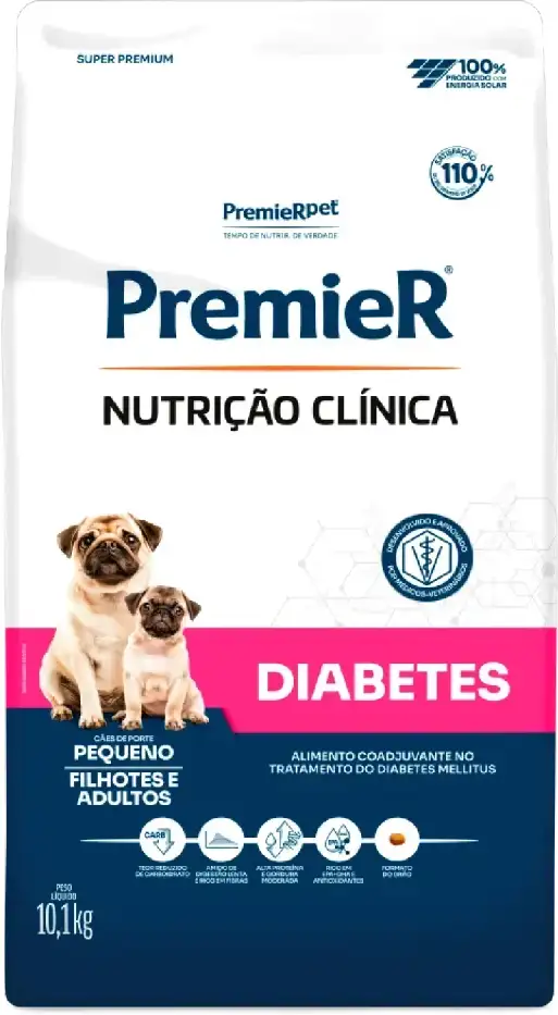 PremieR Nutrição Clínica Diabetes para Cães Adultos e Filhotes Porte Pequeno 10,1kg