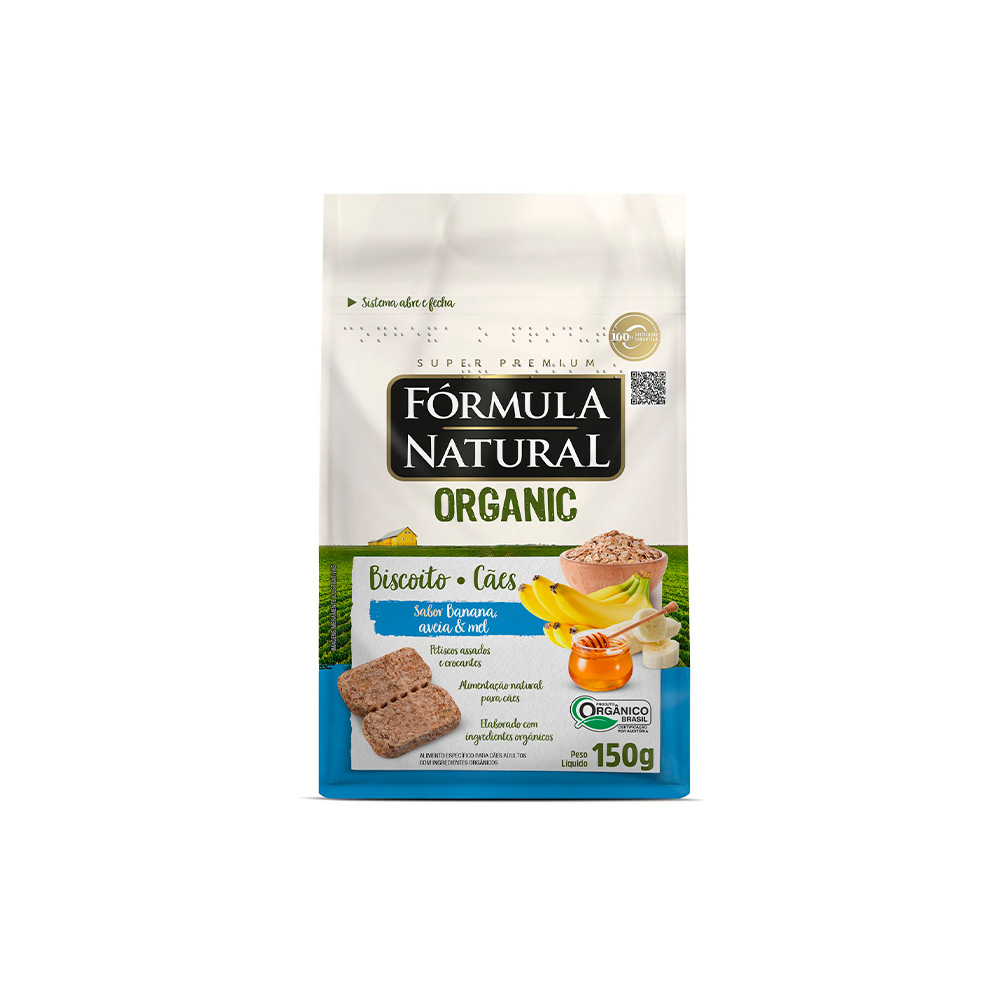 Biscoito Fórmula Natural Organic Banana para Cães Adultos