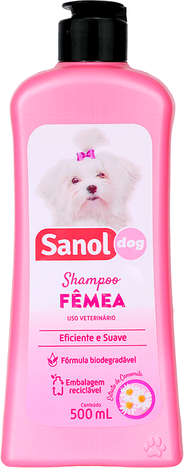 Shampoo Sanol Dog Rosa para Fêmea