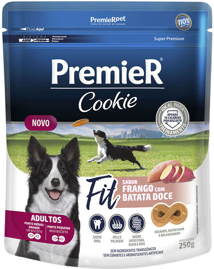 PremieR Cookie FIT para Cães Adultos Sabor Frango e Batata Doce  250g