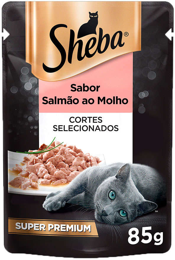 Ração Úmida  Sachê Cortes Selecionados Sabor Salmão ao Molho para Gatos Adultos