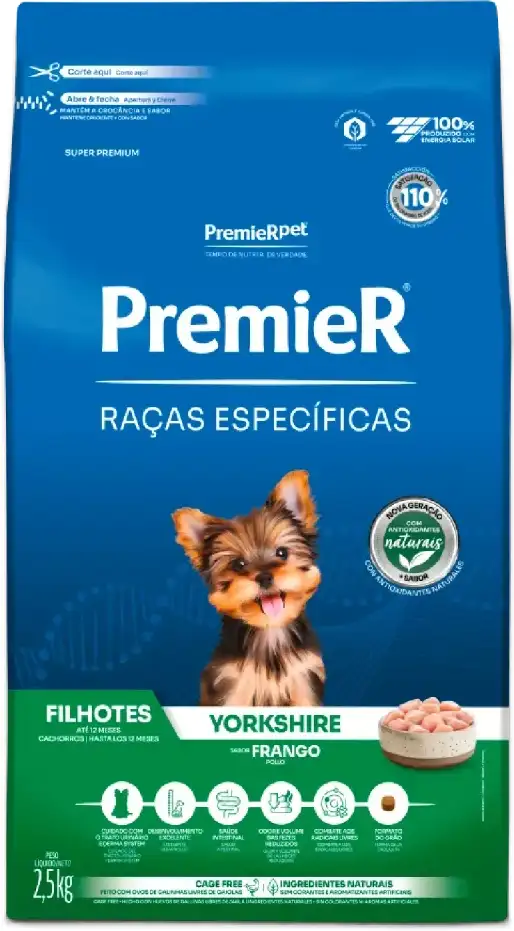 PremieR Raças Específicas para Yorkshire Filhotes Sabor Frango 2,5kg