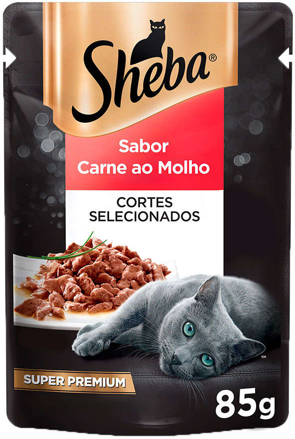 Ração Úmida  Sachê Cortes Selecionados Sabor Carne ao Molho para Gatos Adultos