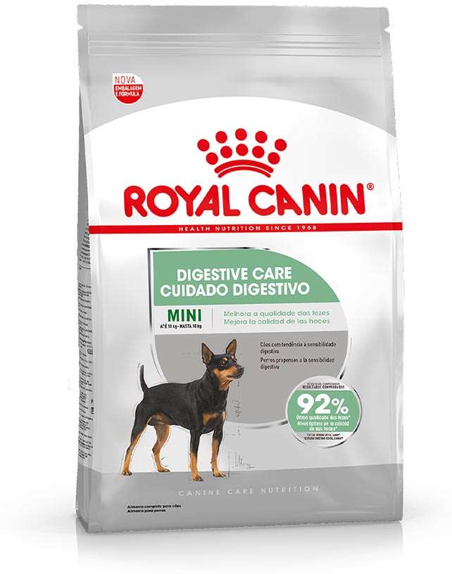 Ração Seca Royal Canin Cuidado Digestivo para Cães Adultos de Raças Mini a partir de 10 meses de idade