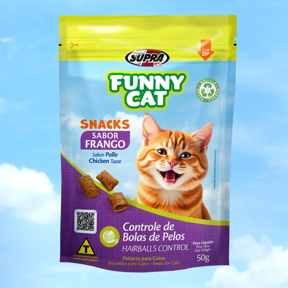 Petisco Snack Funny Cat Frango