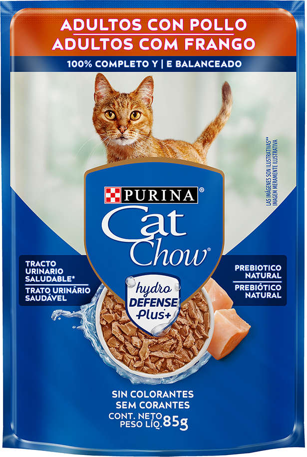 Ração Úmida Nestlé Purina Cat Chow Sachê Adultos Frango ao Molho