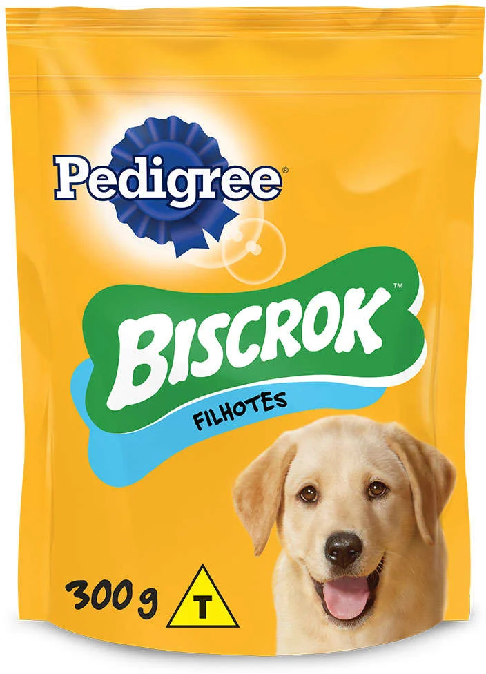 Biscoito Pedigree Biscrok para Cães Filhotes Sabor Leite
