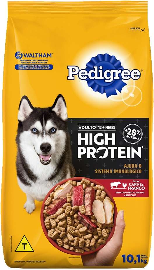 Ração Seca Pedigree High Protein Carne e Frango para Cães Adultos