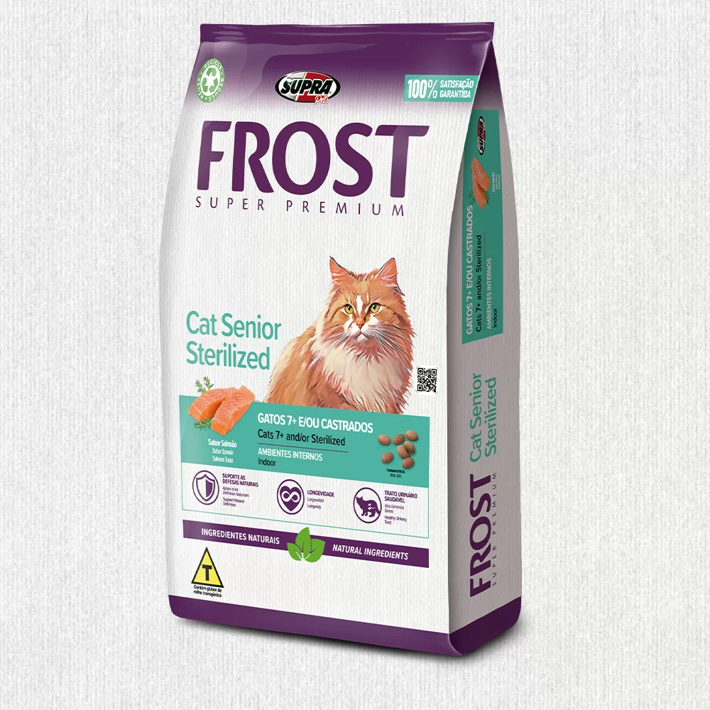Ração Seca Frost Cat Senior Sterilized Gatos Seniores