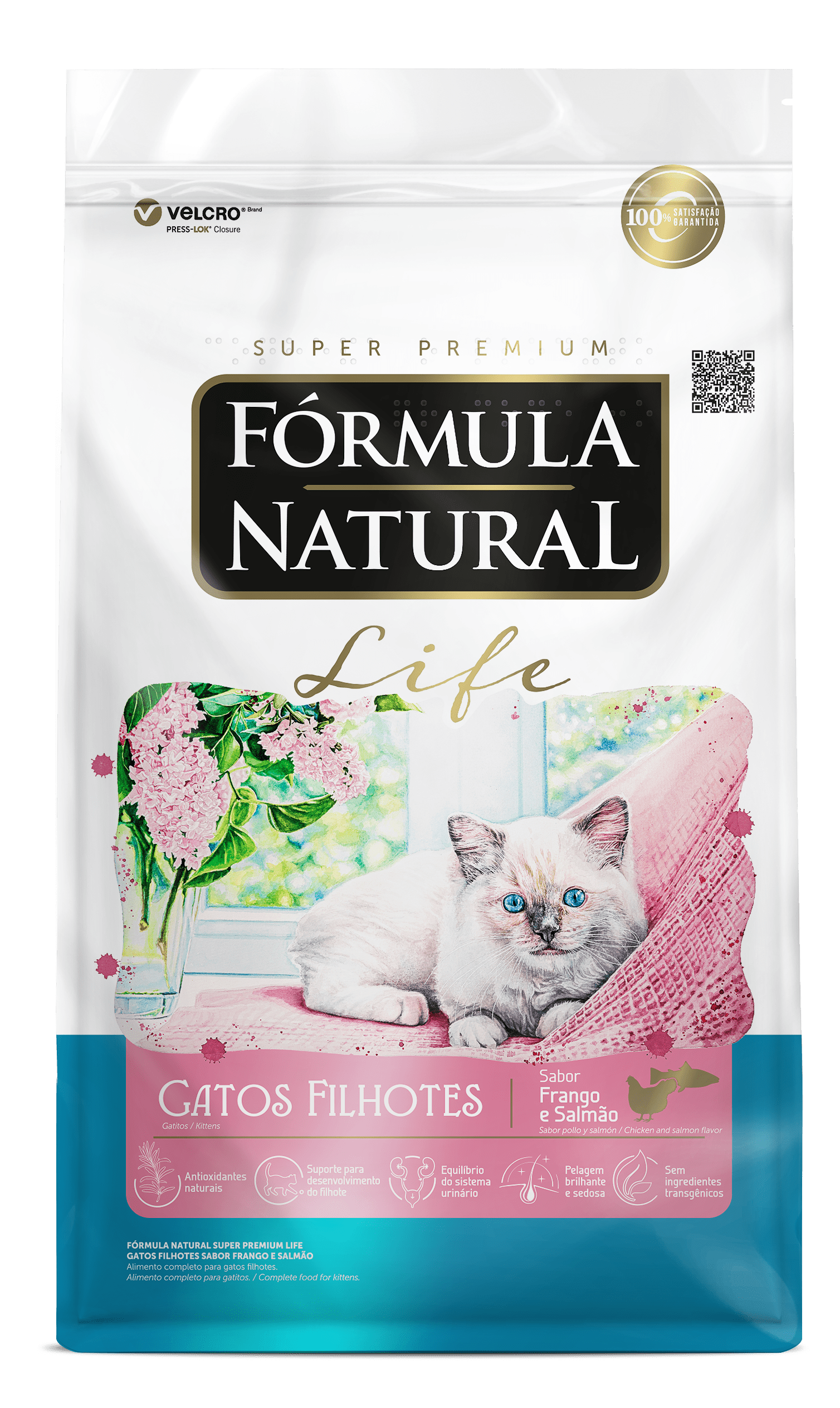 Ração Fórmula Natural Life para Gatos Filhote Sabor Frango e Salmão