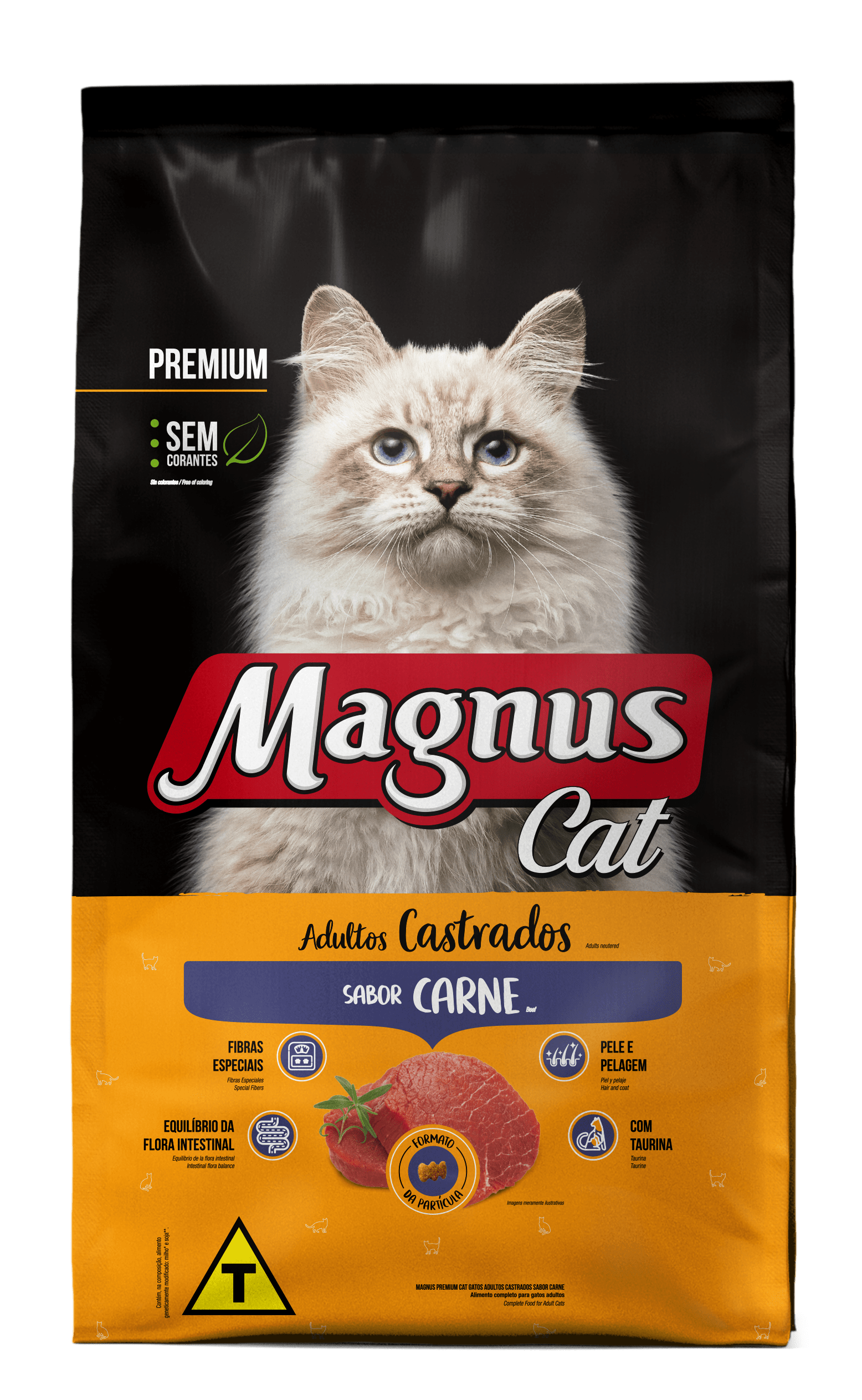Magnus Cat para Gatos Castrados Sabor Carne 2,5kg