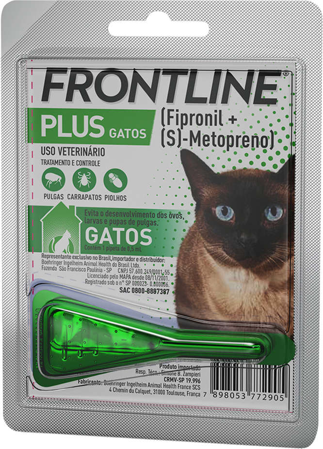 Antipulgas e Carrapatos Frontline Plus para Gatos