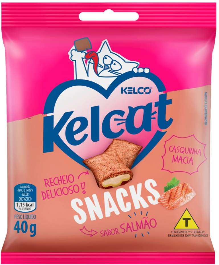 Petisco Kelco Kelcat Snacks Salmão