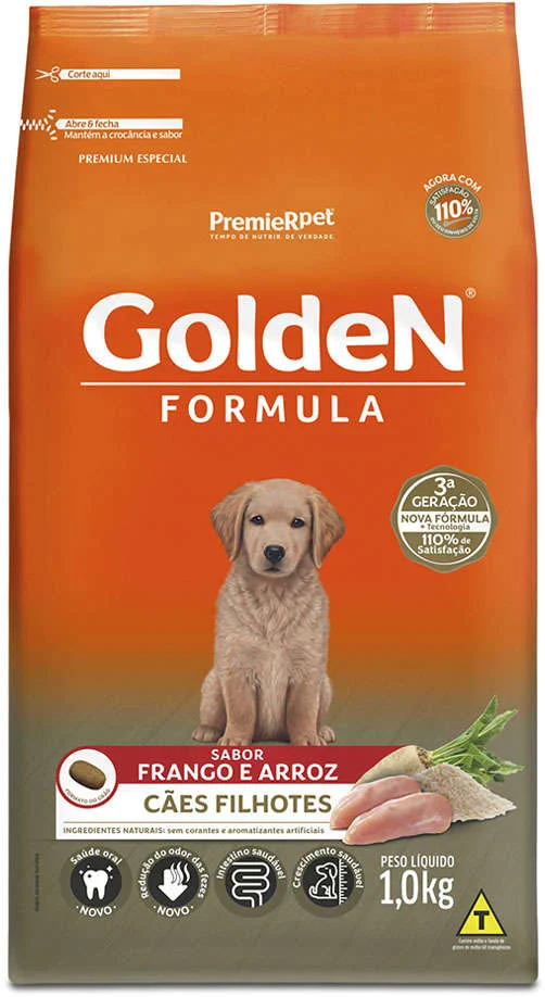 GoldeN Formula para Cães Filhotes Sabor Frango e Arroz 1kg