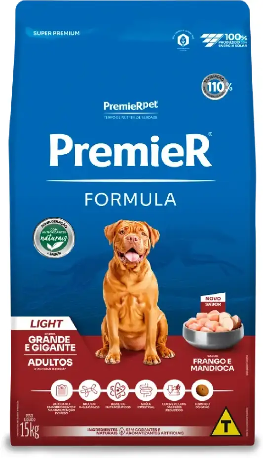 PremieR Formula para Cães Adultos Porte Grande e Gigante Light Sabor Frango 15kg