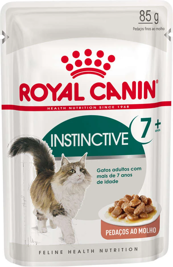 Ração Royal Canin Sachê Feline Health Nutrition Instinctive +7 para Gatos Adultos