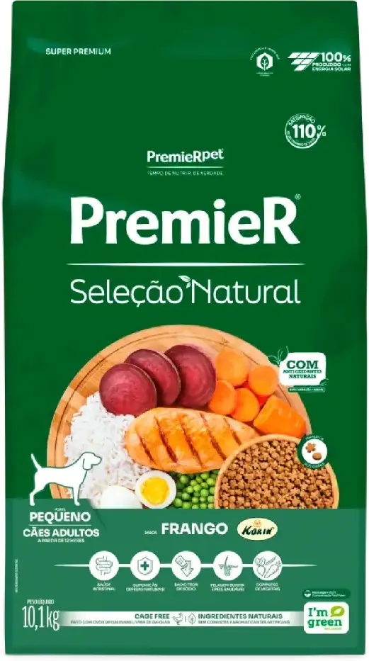 PremieR Seleção Natural para Cães Adultos Porte Pequeno Sabor Frango Korin 10,1kg