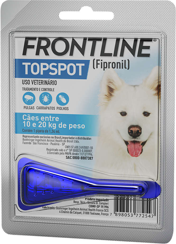 Antipulgas e Carrapatos Frontline Top Spot para Cães de 10 a 20 Kg