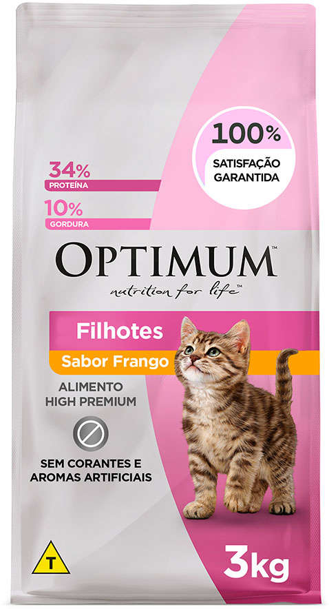 Ração Optimum Frango para Gatos Filhotes 2 a 12 meses