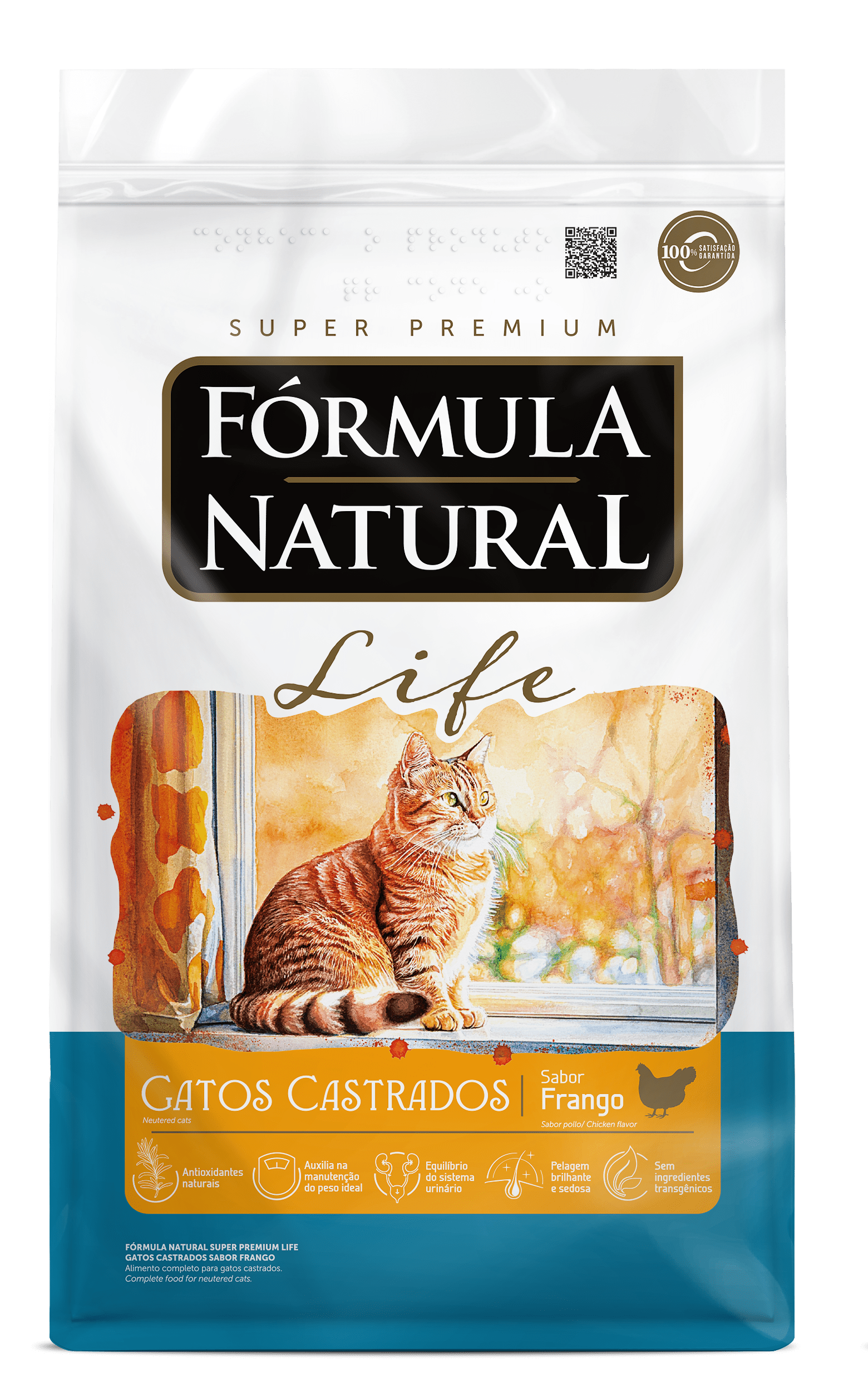 Fórmula Natural Life para Gatos Castrados Sabor Frango 1kg