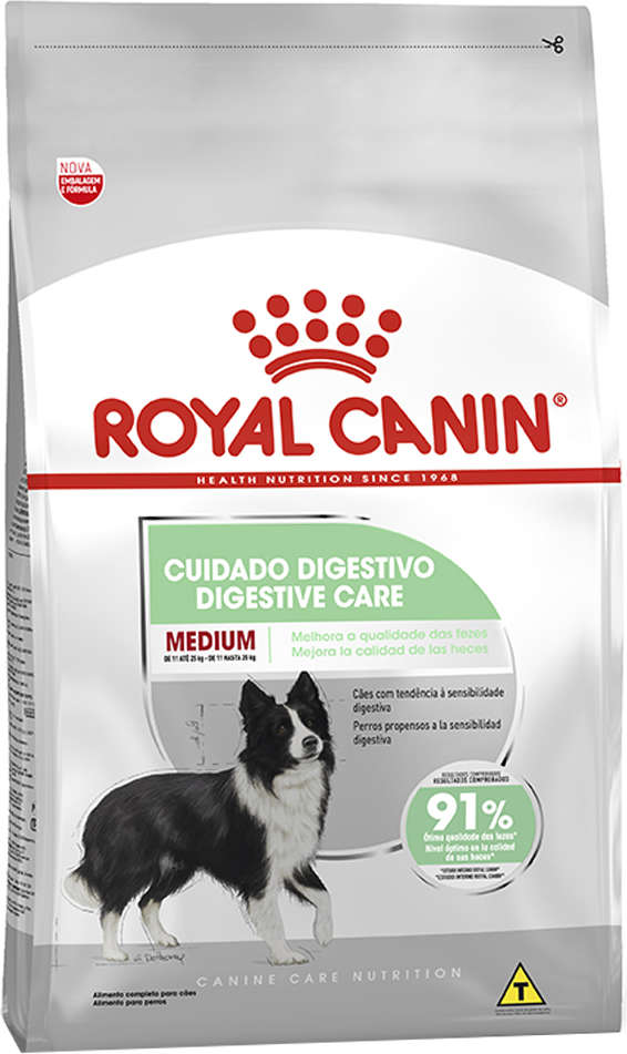 Ração Seca Royal Canin Cuidado Digestivo para Cães Adultos de Raças Médias a partir de 12 meses de idade