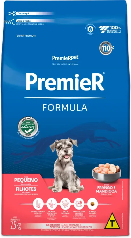 PremieR Formula para Cães Filhotes Porte Pequeno Sabor Frango 2,5kg