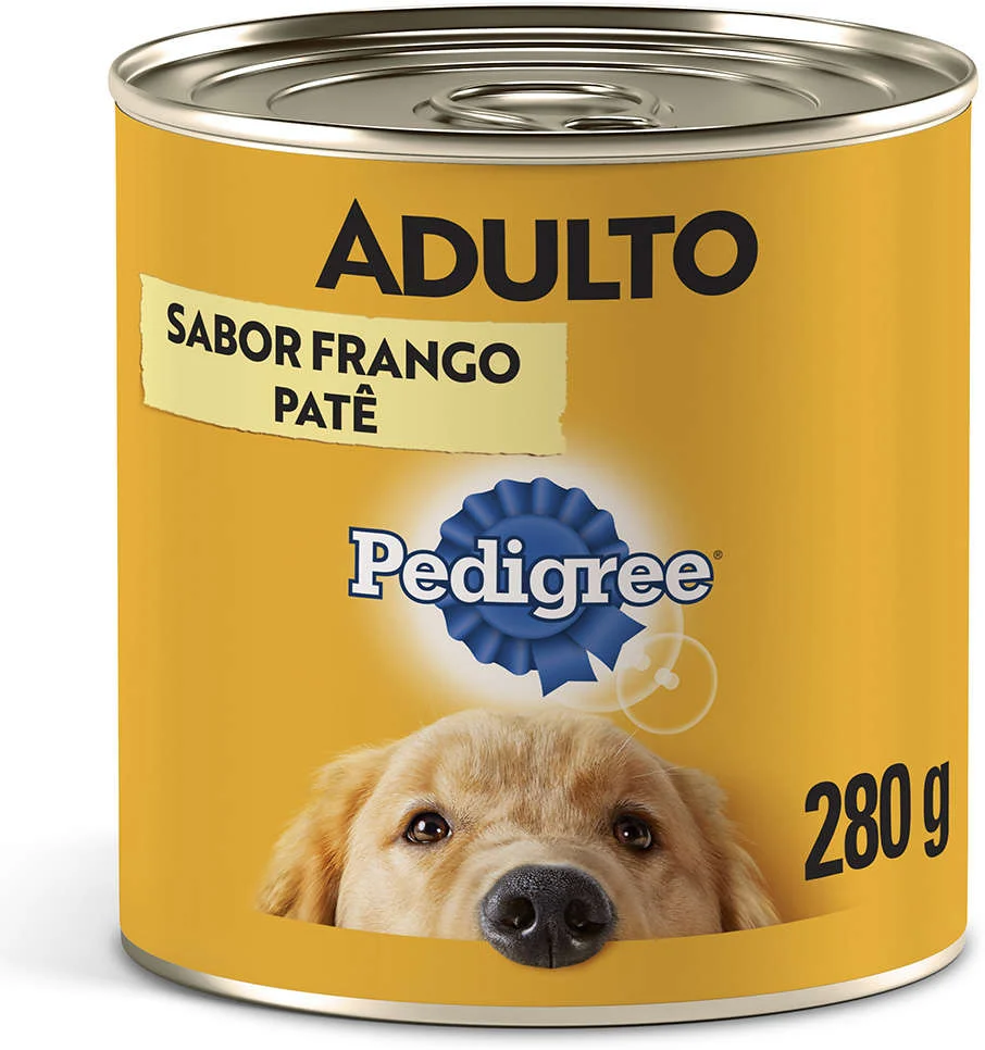 Ração Úmida Pedigree Lata Patê de Frango para Cães Adultos